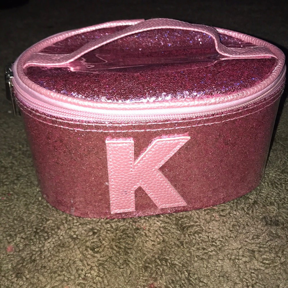 Justice Letter K Makeup Bag